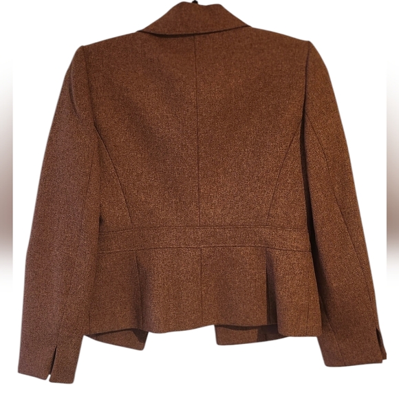 EUC Le Suit Skirt and Blazer Suit Set, Burnt Orange Le Suit Petite Skirt Set, 2P - Picture 4 of 11